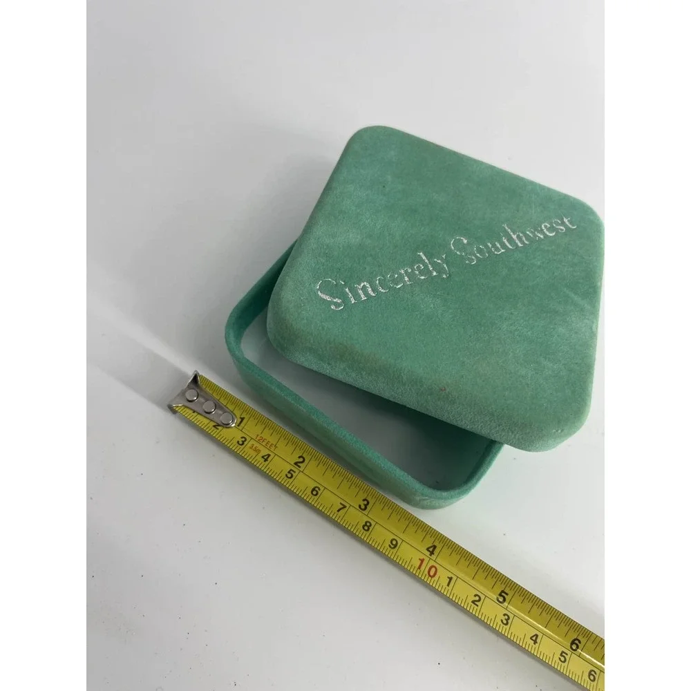 Southwest Green Velvet Jewelry Pouch 4